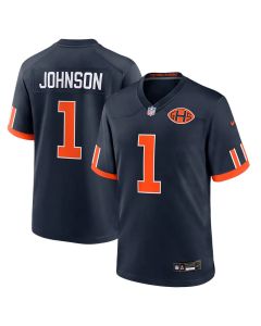 Men's Chicago Bears #1 Jaylon Johnson Navy 2026 Rivalries Collection Game Jersey