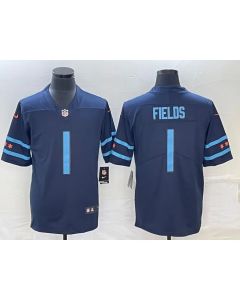 Men's Chicago Bears #1 Justin Fields Navy 2019 City Edition Limited Stitched NFL Jersey