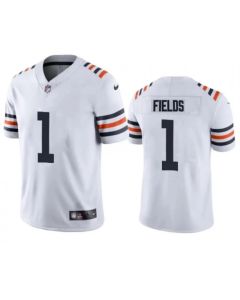 Men's Chicago Bears #1 Justin Fields White Vapor Untouchable Limited Stitched Jersey
