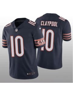 Men's Chicago Bears #10 Chase Claypool Navy Vapor untouchable Limited Stitched Football Jersey