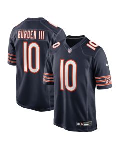Men's Chicago Bears #10 Luther Burden III Nike Navy Team Game Jersey (Navy)