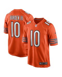 Men's Chicago Bears #10 Luther Burden III Orange Team Game Jersey