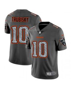 Men's Chicago Bears #10 Mitchell Trubisky 2019 Gray Fashion Static Limited Stitched NFL Jersey
