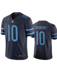 Men's Chicago Bears #10 Mitchell Trubisky Navy 2019 City Edition Limited Stitched NFL Jersey