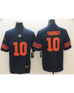 Men's Chicago Bears #10 Mitchell Trubisky Navy Vapor Untouchable Limited Stitched NFL Jersey