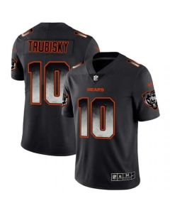 Men's Chicago Bears #10 Trubisky 2019 Black Smoke Fashion Limited Stitched NFL Jersey