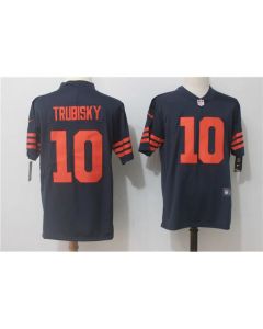 Men's Chicago Bears #10 Trubisky Navy Blue Alternate Stitched NFL Vapor Untouchable Limited Jersey