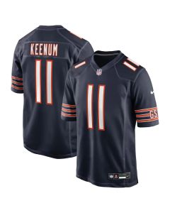 Men's Chicago Bears #11 Case Keenum Nike Navy Team Game Jersey