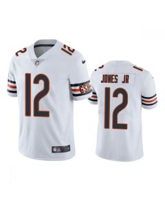 Men's Chicago Bears #12 Velus Jones Jr. White Vapor untouchable Limited Stitched Jersey