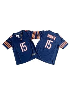 Men's Chicago Bears #15 Rome Odunze Navy 2024 Draft F.U.S.E. Vapor Stitched Football Jersey