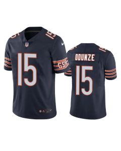 Men's Chicago Bears #15 Rome Odunze Navy 2024 Draft Vapor Stitched Football Jersey