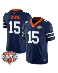 Men's Chicago Bears #15 Rome Odunze Navy 2025 Champions Vapor F.U.S.E. Limited Jersey (Style 2)