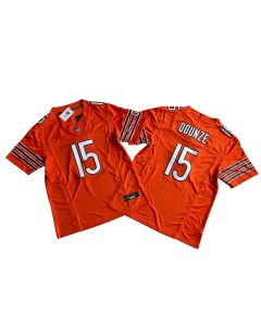 Men's Chicago Bears #15 Rome Odunze Orange 2024 Draft F.U.S.E. Vapor Stitched Football Jersey