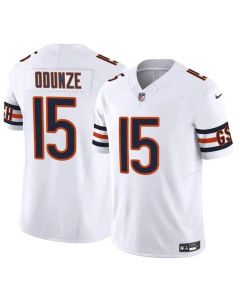 Men's Chicago Bears #15 Rome Odunze White 2024 Draft F.U.S.E. Vapor Stitched Football Jersey
