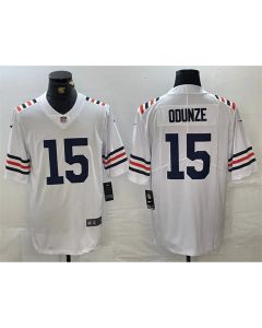 Men's Chicago Bears #15 Rome Odunze White 2024 Draft Vapor Stitched Football Jersey (White)