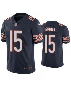 Men's Chicago Bears #15 Trevor Siemian Navy Vapor untouchable Limited Stitched Jersey