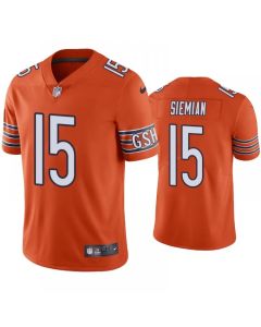 Men's Chicago Bears #15 Trevor Siemian Orange Vapor untouchable Limited Stitched Jersey
