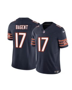 Men's Chicago Bears #17 Tyson Bagent Navy 2023 F.U.S.E. Vapor Untouchable Limited Stitched Football Jersey