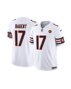 Men's Chicago Bears #17 Tyson Bagent White 2023 F.U.S.E. With John Madden Patch Vapor Limited Stitched Football Jersey