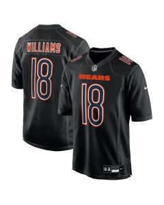 Men's Chicago Bears #18 Caleb Williams Carbon Black Fashion Game Jersey (Black)