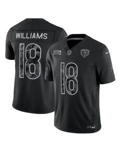 Men's Chicago Bears #18 Caleb Williams Nike Black 2026 Salute to Service Vapor F.U.S.E. Limited Jersey