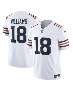 Men's Chicago Bears #18 Caleb Williams White Vapor F.U.S.E. Limited Jersey