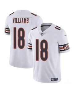 Men's Chicago Bears #18 Caleb Williams White 2024 Draft Vapor Stitched Football Jersey