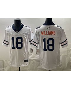 Men's Chicago Bears #18 Caleb Williams White 2026 Vapor F.U.S.E. Limited Jersey (White)