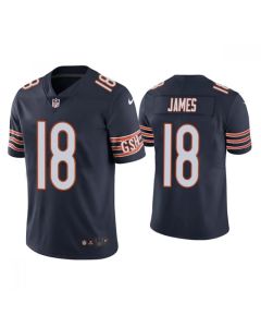 Men's Chicago Bears #18 Jesse James Navy Vapor untouchable Limited Stitched Jersey