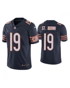Men's Chicago Bears #19 Equanimeous St. Brown Navy Vapor untouchable Limited Stitched Jersey
