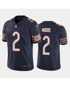 Men's Chicago Bears #2 D.J. Moore Navy Vapor Untouchable Stitched Football Jersey