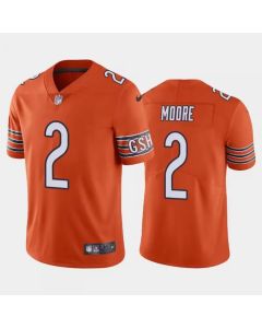 Men's Chicago Bears #2 D.J. Moore Orange Vapor Untouchable Stitched Football Jersey