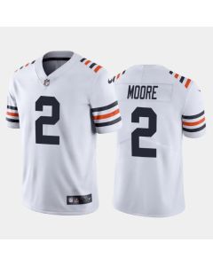Men's Chicago Bears #2 D.J. Moore White Limited Stitched Football Jersey