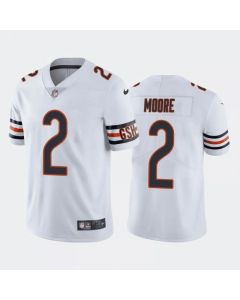 Men's Chicago Bears #2 D.J. Moore White Vapor Untouchable Stitched Football Jersey