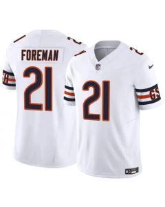 Men's Chicago Bears #21 D'Onta Foreman White 2023 F.U.S.E. Vapor Stitched Football Jersey