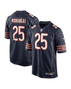Men's Chicago Bears #25 Kyle Monangai Navy Game Jersey