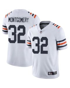 Men's Chicago Bears #32 David Montgomery White Vapor Untouchable Limited Stitched NFL Jersey