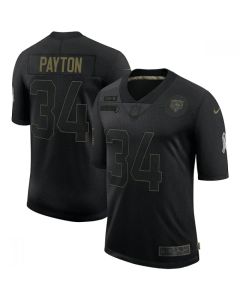 Men's Chicago Bears #34 Walter Payton 2020 Black Salute To Service Limited Stitched Jersey
