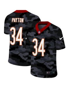 Men's Chicago Bears #34 Walter Payton 2020 Camo Limited Stitched Jersey