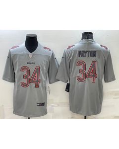 Men's Chicago Bears #34 Walter Payton Grey Atmosphere Fashion Stitched Jersey