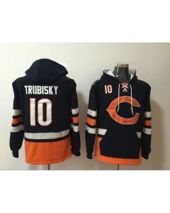 Men's Chicago Bears #34 Walter Payton Navy Blue All Stitched NFL Hoodie Sweatshirt (Blue Navy)