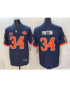 Men's Chicago Bears #34 Walter Payton Navy With Patch 2026 Rivalries Collection Vapor F.U.S.E. Limited Jersey (Style 5)