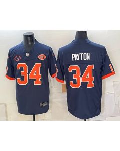 Men's Chicago Bears #34 Walter Payton Navy With Patch 2026 Rivalries Collection Vapor F.U.S.E. Limited Jersey (Style 7)