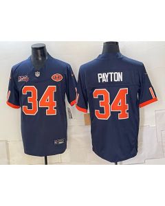 Men's Chicago Bears #34 Walter Payton Navy With Patch 2026 Rivalries Collection Vapor F.U.S.E. Limited Jersey (Style 8)