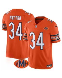 Men's Chicago Bears #34 Walter Payton Orange 2025 F.U.S.E. With VMH Patch Vapor Untouchable Limited Stitched Football Jersey