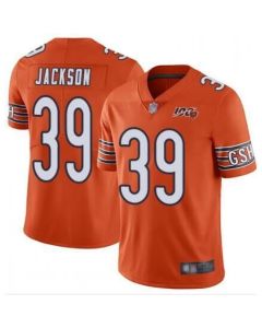 Men's Chicago Bears #39 Eddie Jackson Orange 2019 100th Season Vapor Untouchable Limited NFL Jersey