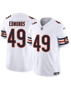 Men's Chicago Bears #49 Tremaine Edmunds White 2023 F.U.S.E. Vapor Stitched Football Jersey