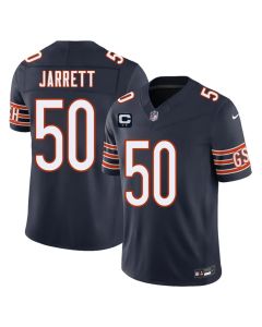 Men's Chicago Bears #50 Grady Jarrett Navy 2026 2-Star C Patch Vapor F.U.S.E. Untouchable Limited Jersey