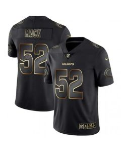 Men's Chicago Bears #52 Khalil Mack 2019 Black Gold Edition Stitched NFL Jersey