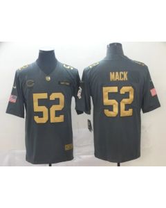 Men's Chicago Bears #52 Khalil Mack 2019 Gold Anthracite Olive Salute To Service Limited Stitched NFL Jersey